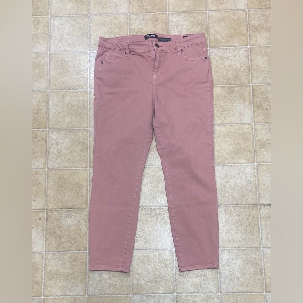 Buffalo David Button Blush Anckle Jeans Aubrey Size 13/32